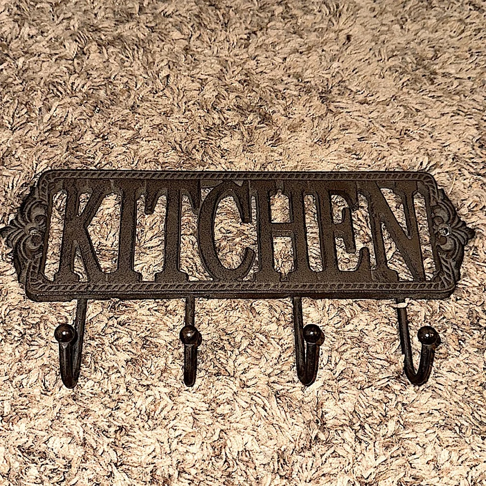 Iron kitchen hook rack